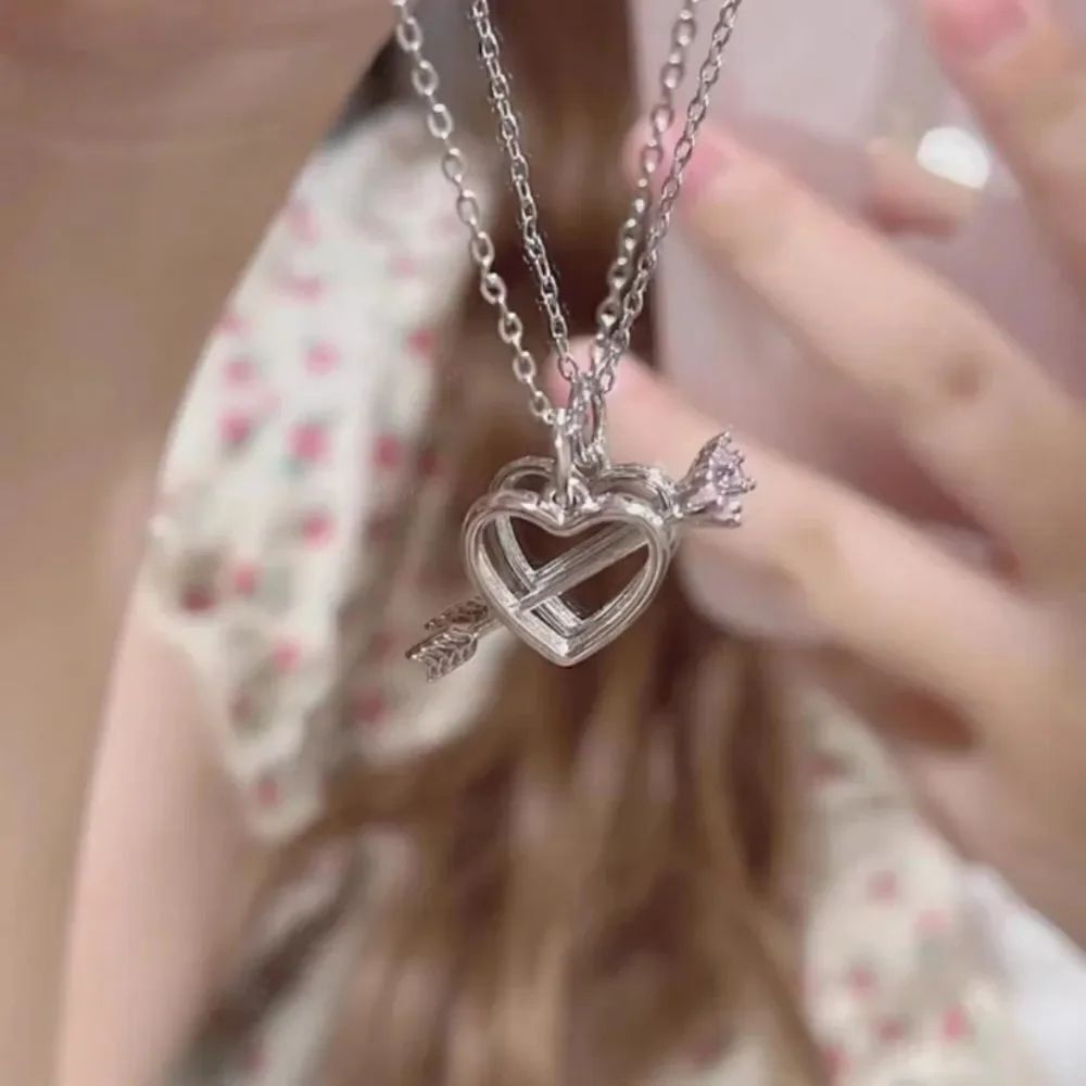 Fashion jewelry necklace heart shape zinc alloy NWT